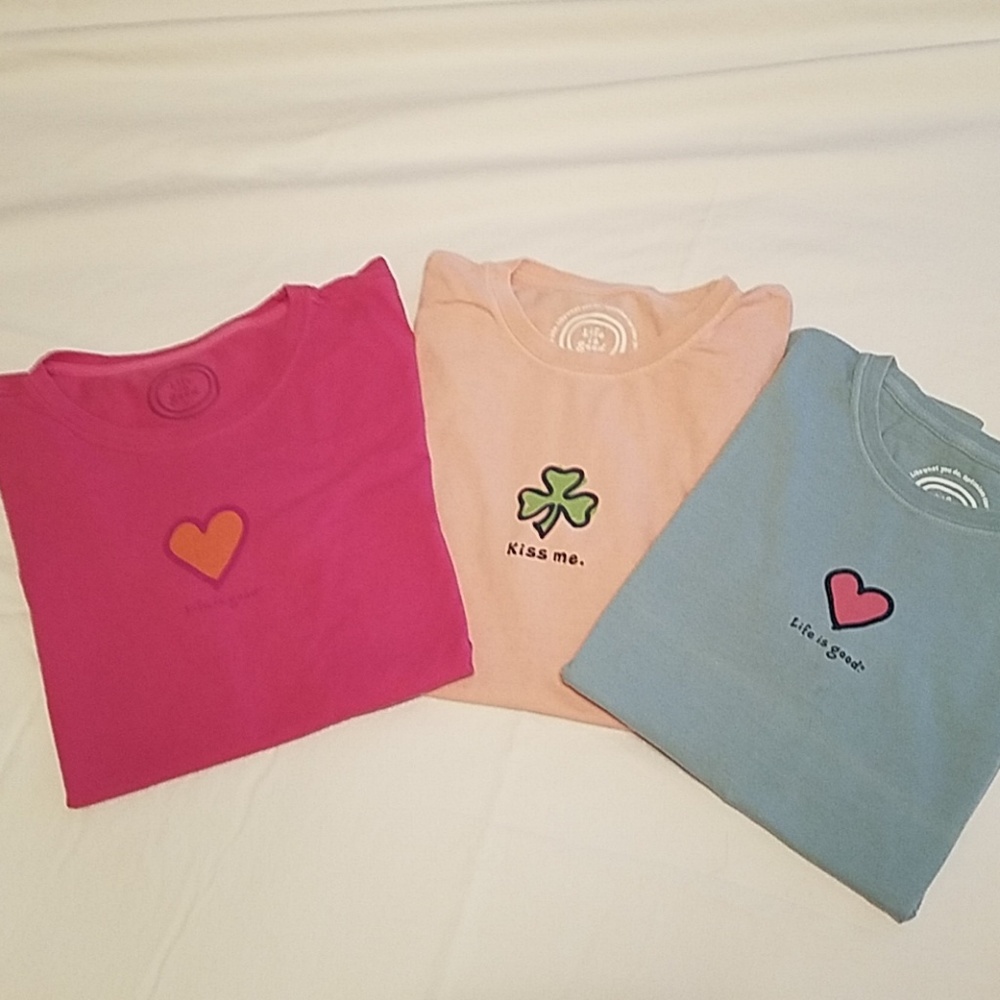 Women's lot of 3 Life is good  . Medium